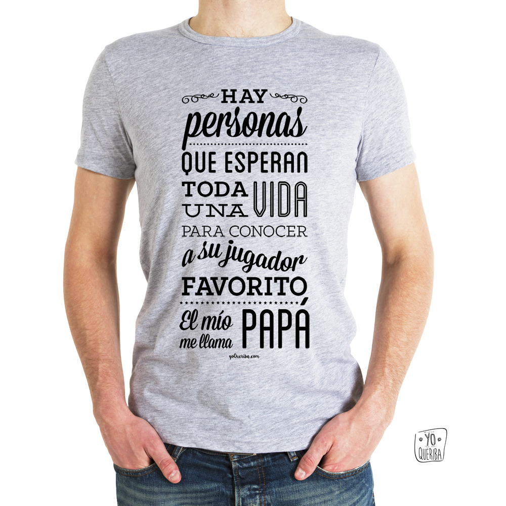 camiseta gris hombre mi jugador favorito