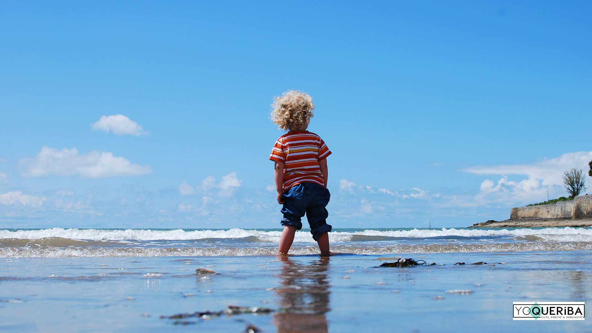 bebés en la playa